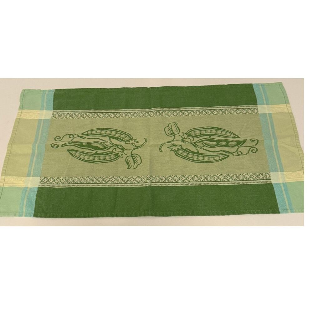 Green Pea Vintage Tea Towel‎